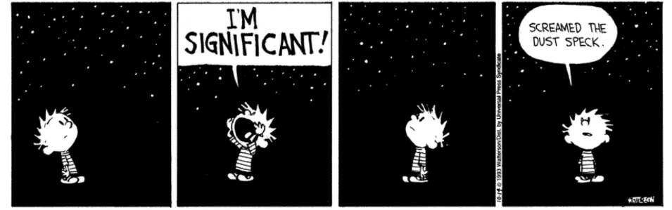 Calvin & Hobbes: “I’m significant!” - No Copyright - Used under Fair Use