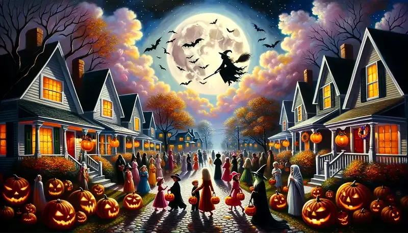 Dall-E 3&#x27;s fever dream depiction of modern Hallowe&#x27;en in the US