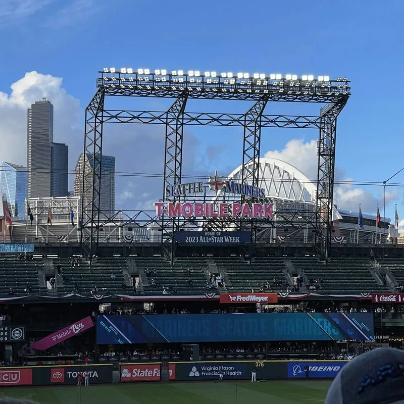 A view from our seats at T-Mobile Park