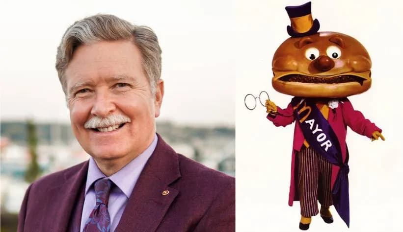 Mayor Wheeler and Mayor McCheese side-by-side - but in a totally-not-meant-to-be-insulting-way